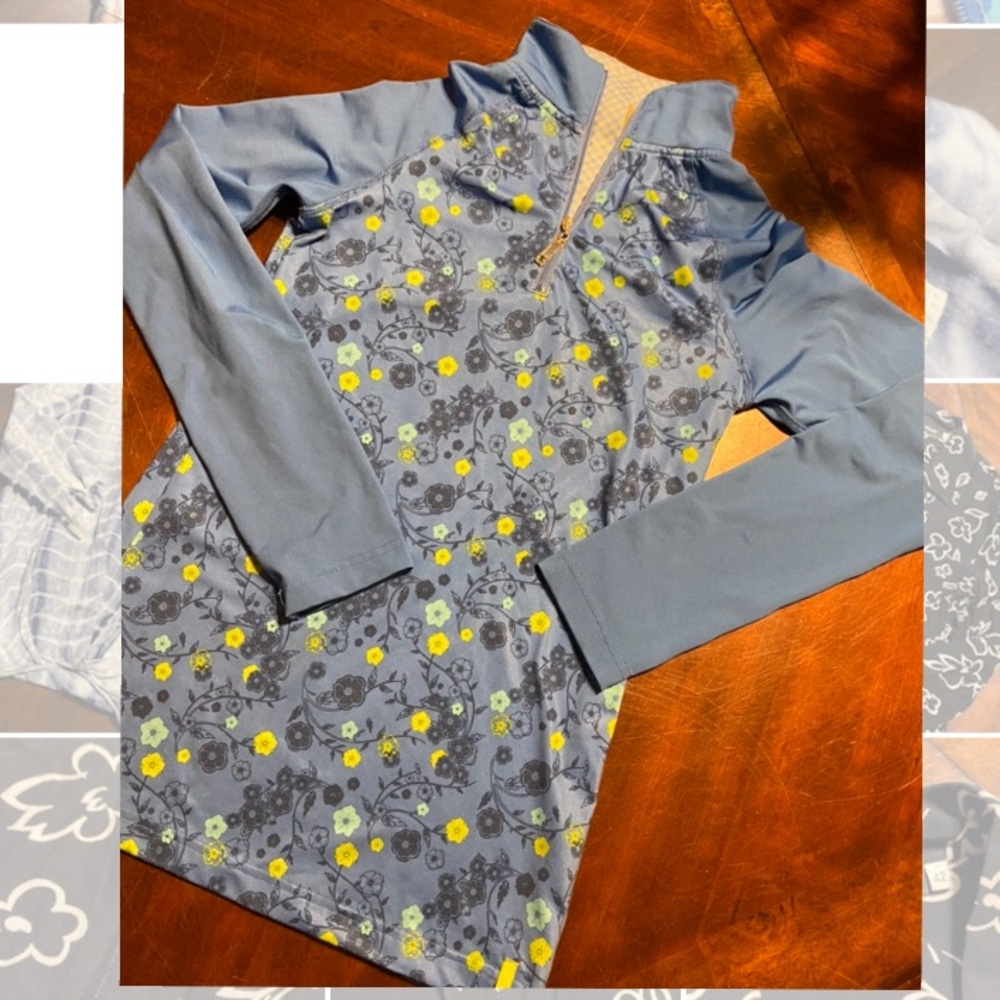 Floral Blue Women's Blouse